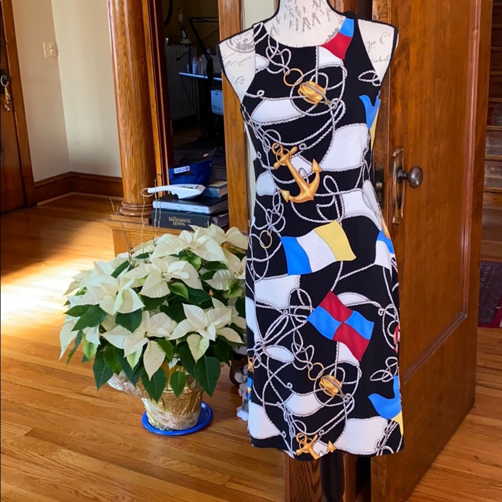EUC Lauren nautical dress size S, fully lined